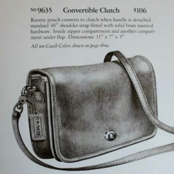 Vintage Coach NYC Convertible Clutch - Picture 5 of 5